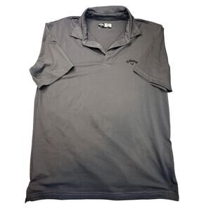 Callaway Polo Shirt Striped Polyester Opti-Dri Moisture Wicking Golf Classic M⁠